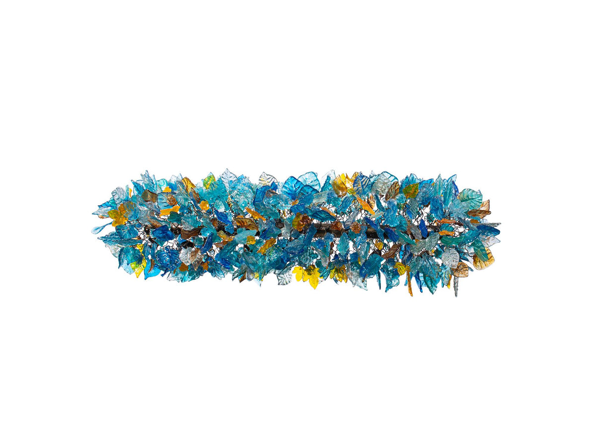 Sea Glass Chandelier: Resin Flower Leaf Ceiling Light Fixture Dining Room Living Room 40 inch
