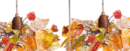 Pendant Chandelier multi pendants ceiling light with flowers and leaves for Kitchen Island,Dining Room, bar light