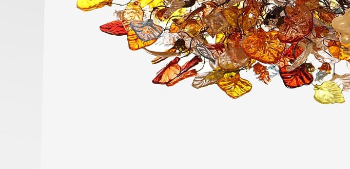 Ceiling Light Fixture ,dining chandelier with warm color flowers and leaves