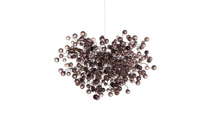 Modern Hanging chandeliers with Gray bubbles, globe lighting - light fixture for Dining Room