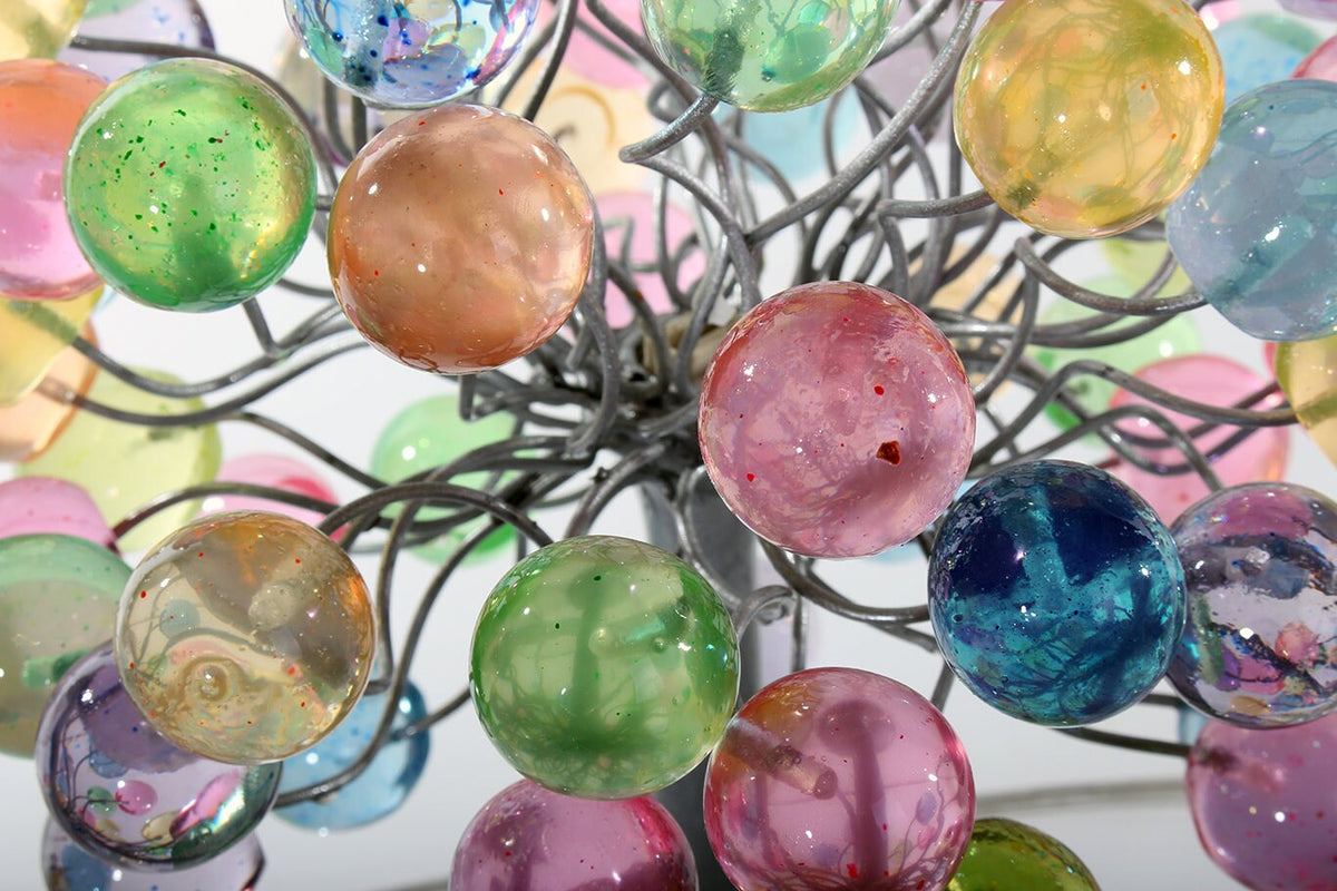 Bedside Lamp, modern Table lamp with pastel color bubbles, unique table lamp, colorful bubbles light for desk or bedside table.
