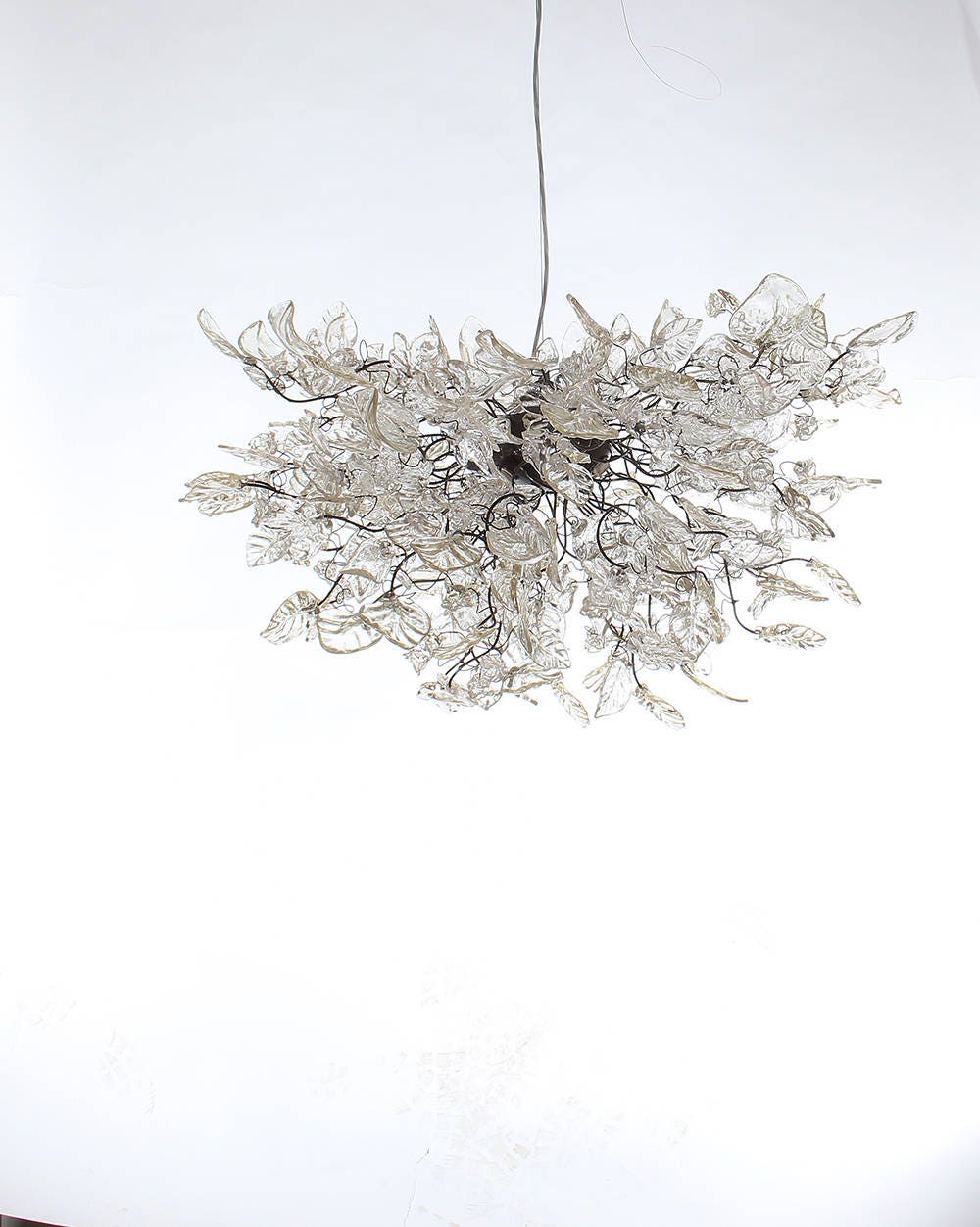 Clear Resin Flower Chandelier: Elegant Dining Room Lighting