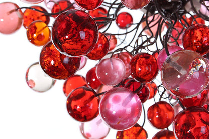 Bubbles light fixtures, red and pink bubbles hanging lamp for children room or dining room.