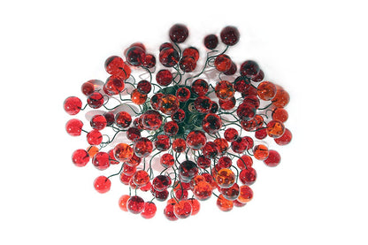 Flush mount ceiling light with Red Wine bubbles for entryway, bedroom, living room or toilet.