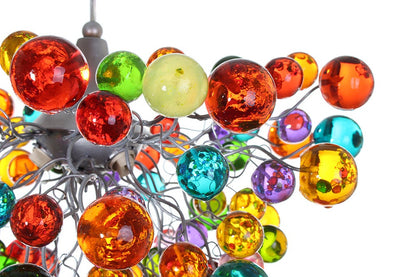 Chandelier with Colorful bubble, modern ceiling light fixture with bubbles for children room or dining room.