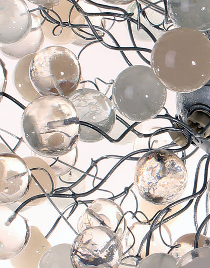 Ceiling lamp, light fixture with clear and white bubbles for Dining table, bedroom, children room. unique and special lamp
