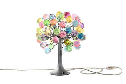 Bedside Lamp, modern Table lamp with pastel color bubbles, unique table lamp, colorful bubbles light for desk or bedside table.
