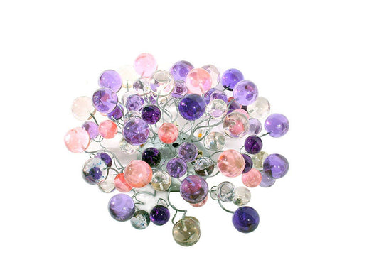 Flush mount Ceiling light, Ceiling mount light with purple and pink bubbles for children room, hall entrance or room.purple color lighting