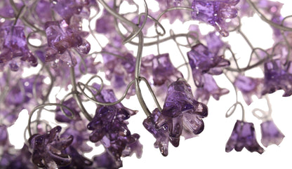 Dining Room Lighting, Modern Hanging Chandeliers with Purple jumping flowers.