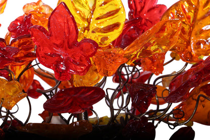 Cloud Shape Resin Chandelier: Warm Flower and Leaf Ceiling Light Fixture