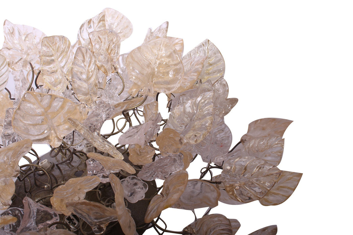 Modern Wall Sconce light with Gold and clear flowers and leaves for hall living room, toilet