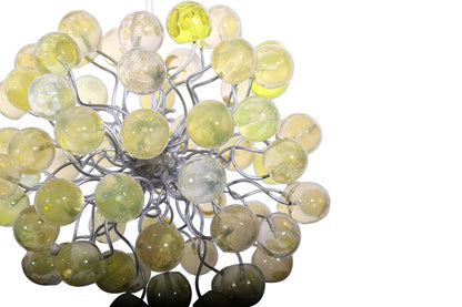Pendant lighting with Lemon Green bubbles Light Fixture chandelier for hall, bathroom, bedroom or children place.