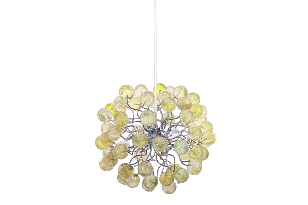 Pendant lighting with Lemon Green bubbles Light Fixture chandelier for hall, bathroom, bedroom or children place.