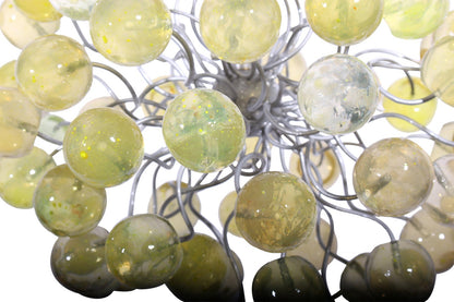 Pendant lighting with Lemon Green bubbles Light Fixture chandelier for hall, bathroom, bedroom or children place.