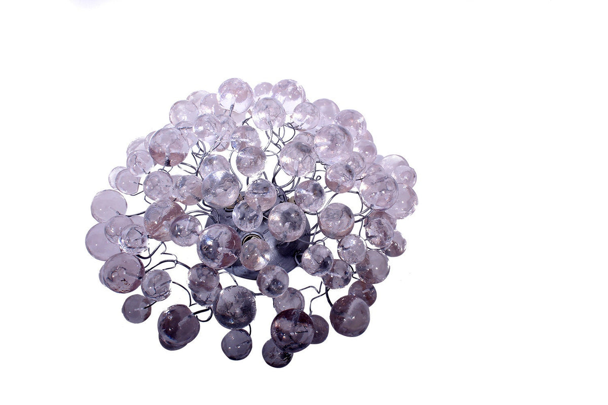 Modern Ceiling Flush mount with clear transparent bubbles for bathroom, hall entrance or room.