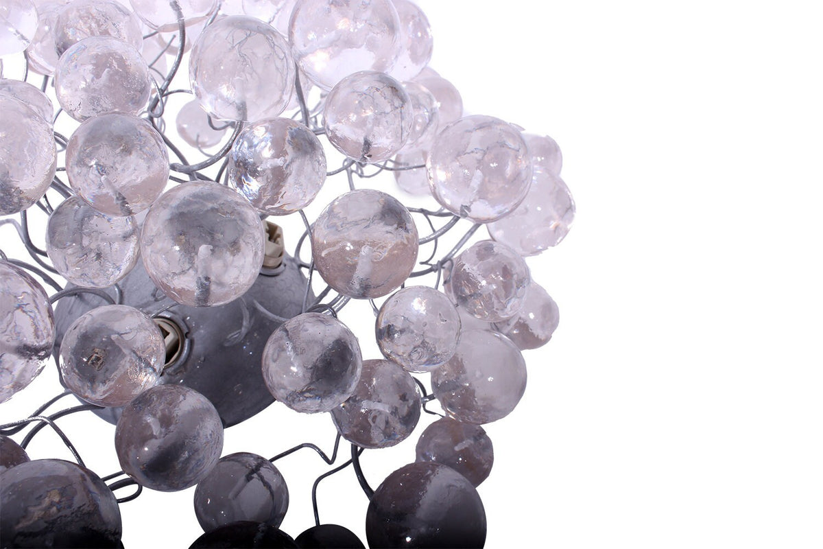 Modern Ceiling Flush mount with clear transparent bubbles for bathroom, hall entrance or room.