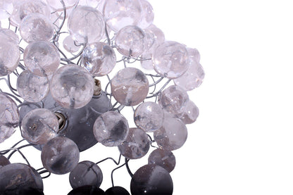 Modern Ceiling Flush mount with clear transparent bubbles for bathroom, hall entrance or room.