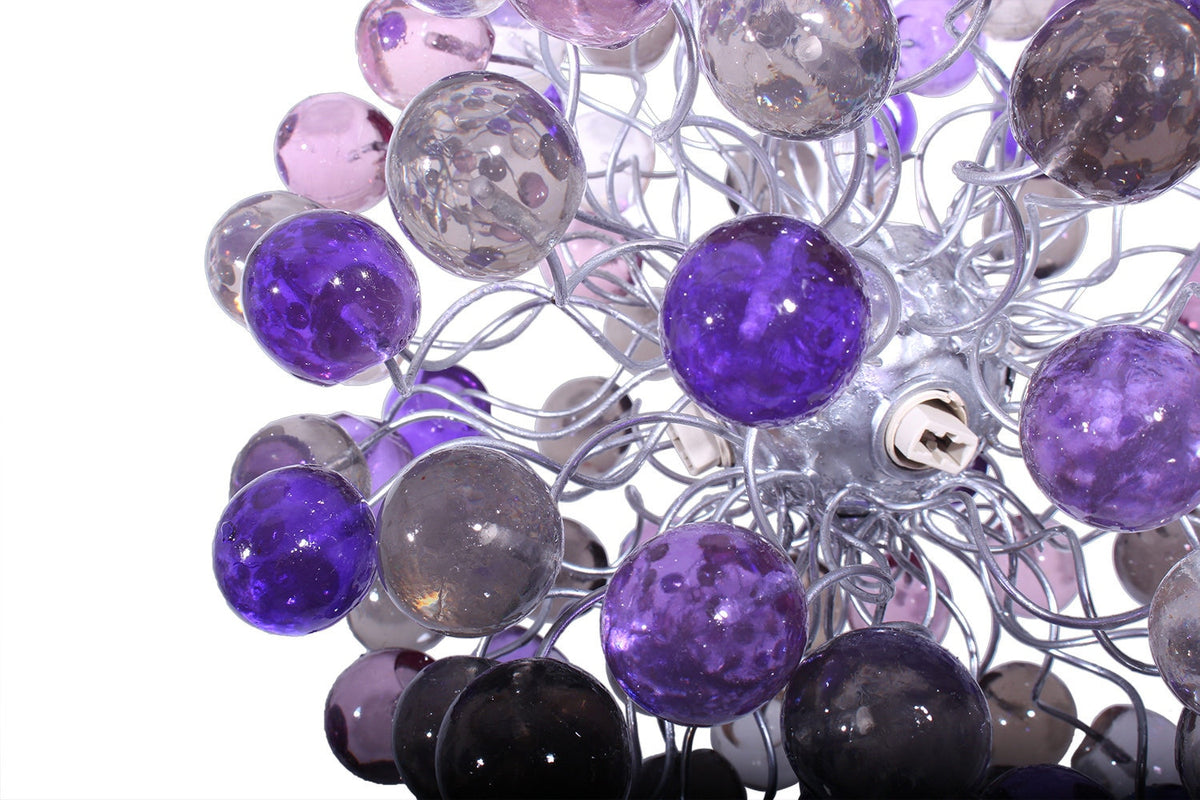 Purple Gray Resin Bubble Ceiling Light Fixture: Children's Room Decor