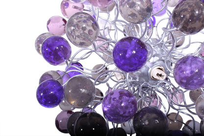 Purple Gray Resin Bubble Ceiling Light Fixture: Children's Room Decor
