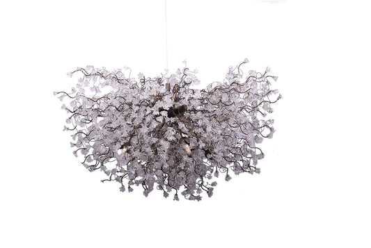 Grand White Flower Light Chandelier