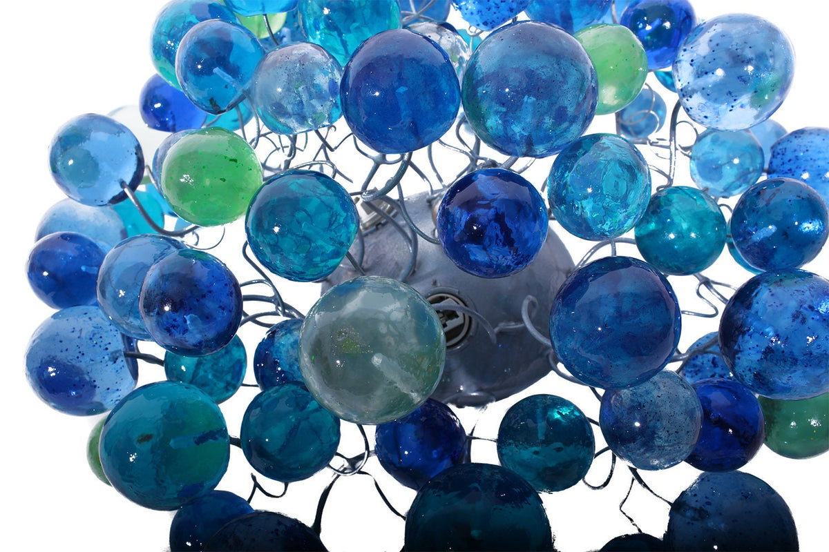 Ceiling Flush mount, modern ceiling mount with sea color bubbles for bathroom, hall entrance or room.