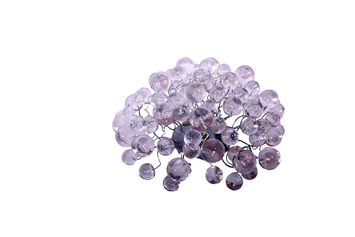 Modern Ceiling Flush mount with clear transparent bubbles for bathroom, hall entrance or room.