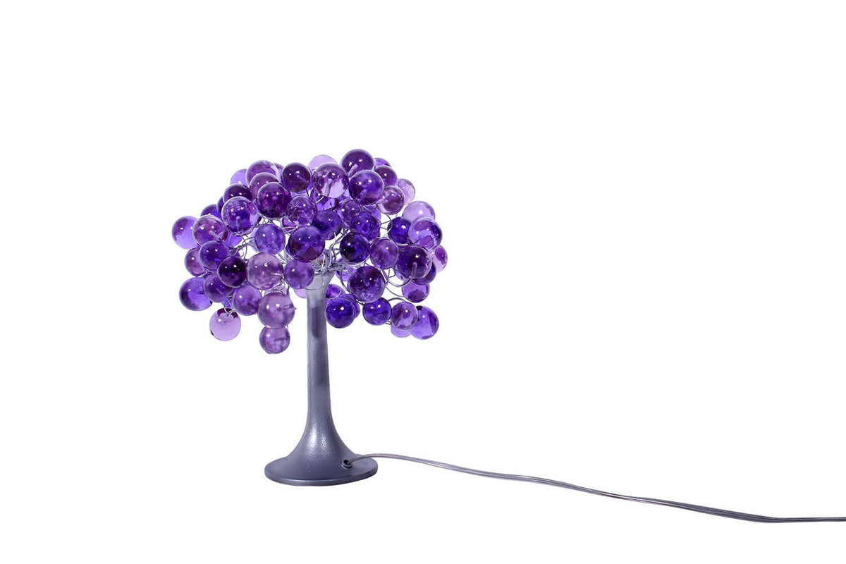 Purple Bedside Table Lamp, modern table lamp with purple color bubbles, unique table lamp.