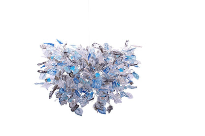 Light blue Hanging Chandeliers, Flowers Dining Room Lighting