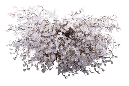 Grand White Flower Light Chandelier