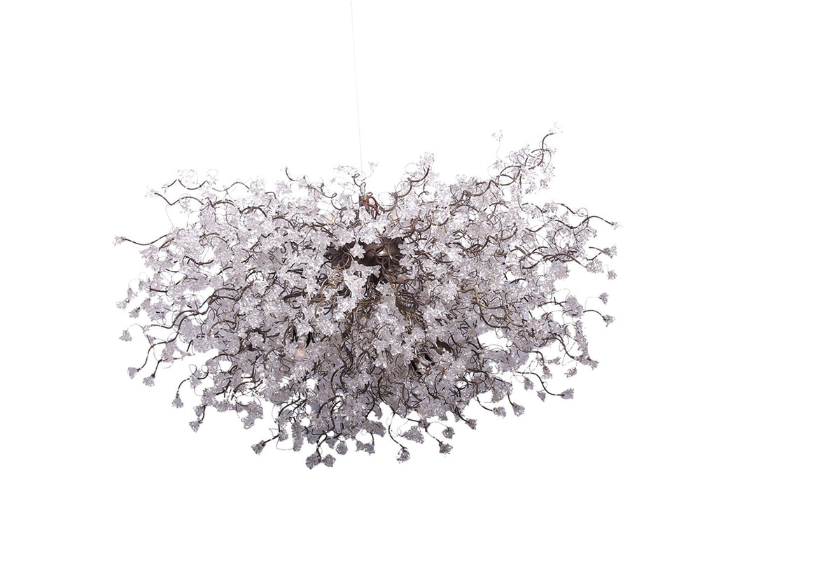 Grand White Flower Light Chandelier