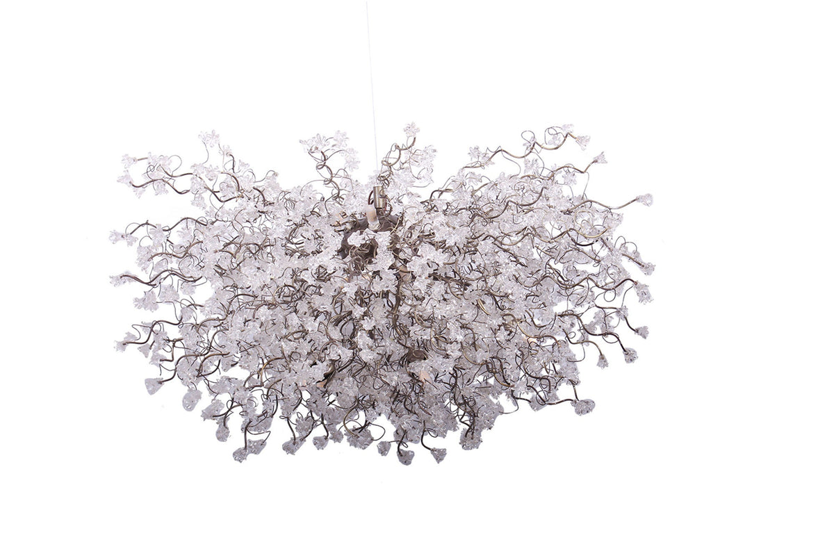 Grand White Flower Light Chandelier