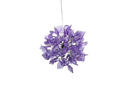Unique Purple pendant lighting, Ceiling Pendant lights with flowers and leaves.