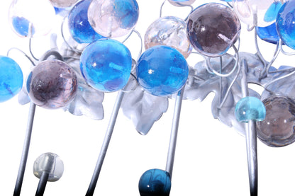 Decorative Wall Hooks, Coat rack with blue, gray and clear bubbles, decorative wall hanger.