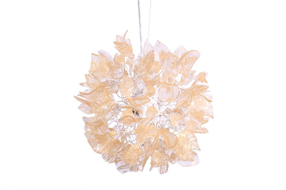 Gold Ceiling pendant light with flowers and leaves , island falls for kitchen, bathroom, children rooms or hall .