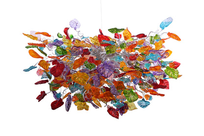 Hanging chandeliers - Light Fixtures Colorful flowers & leaves for Dining Room or living room.