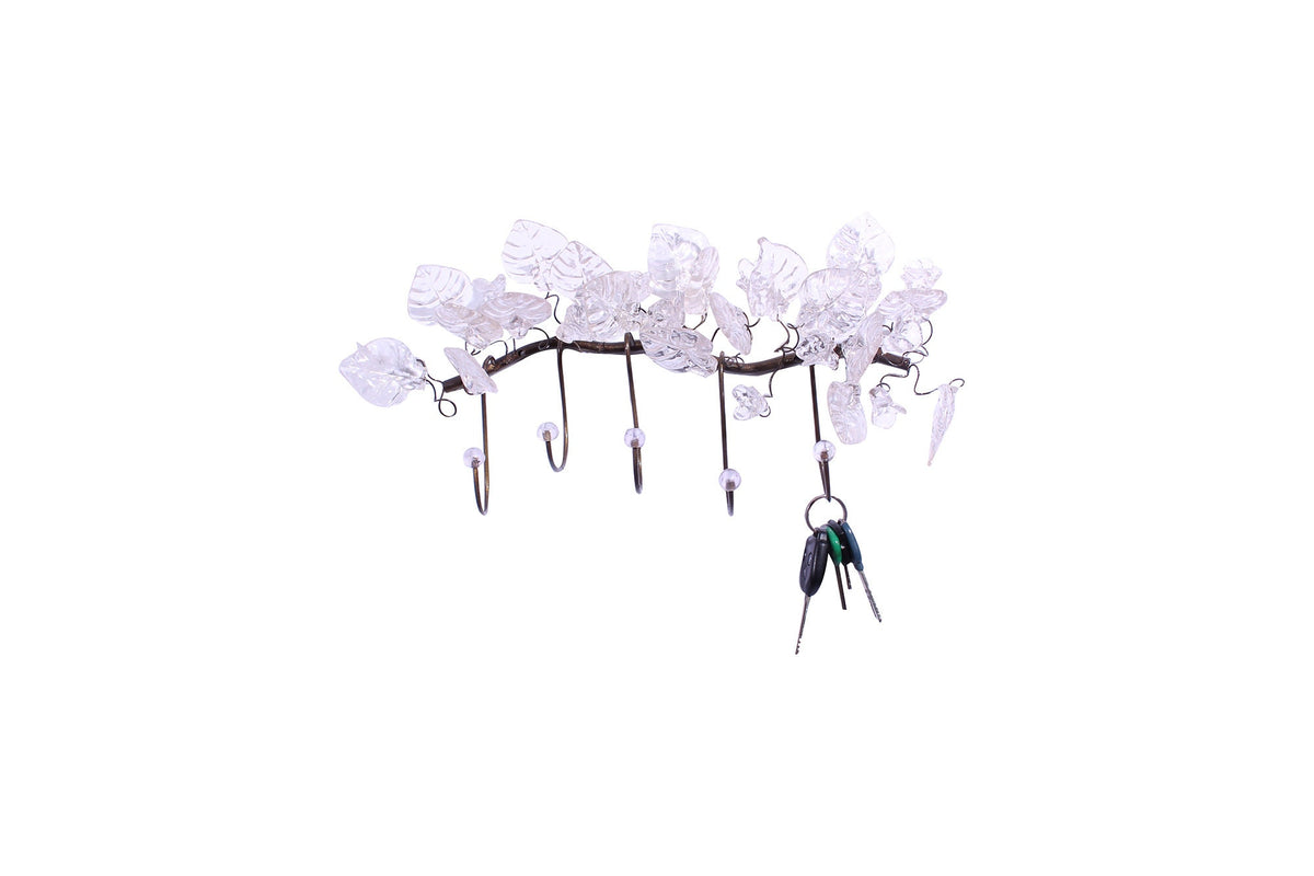 Handmade Resin Flower Wall Hooks: Bronze Metal Towel Hanger