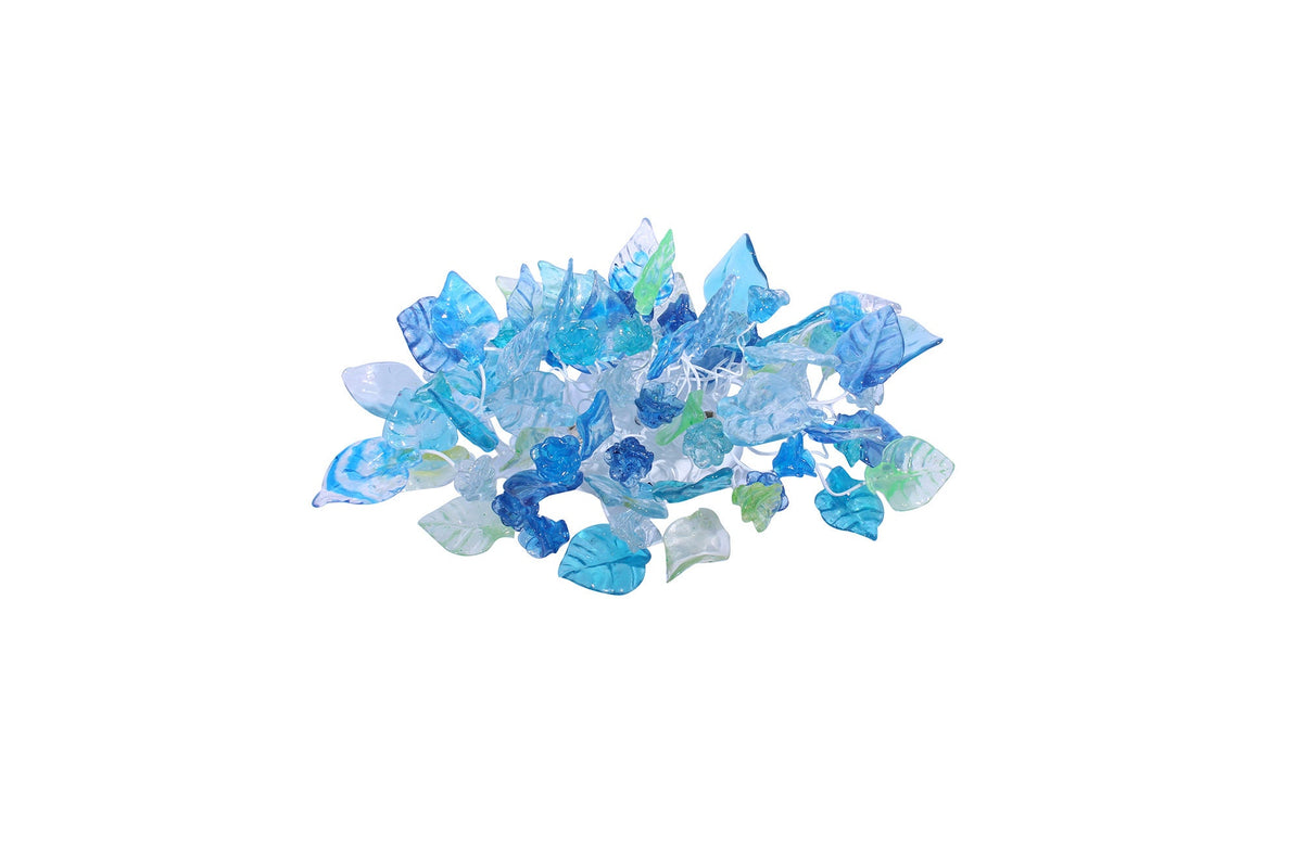 Modern Wall Sconce light with Blue color flowers and leaves for hall living room, toilet