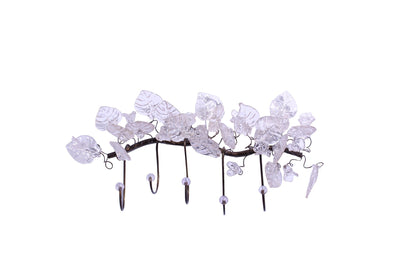 Handmade Resin Flower Wall Hooks: Bronze Metal Towel Hanger