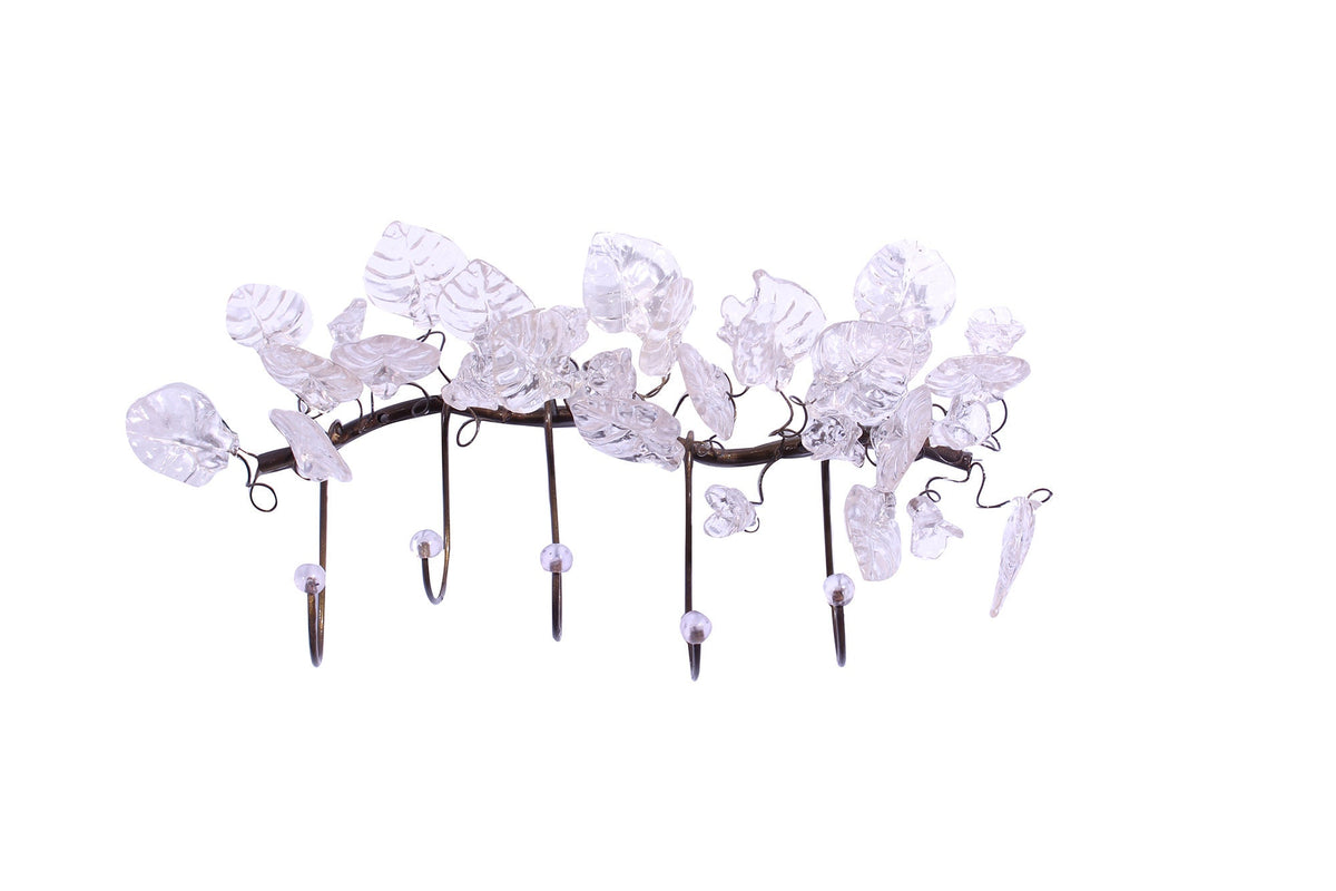 Handmade Resin Flower Wall Hooks: Bronze Metal Towel Hanger
