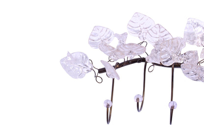 Handmade Resin Flower Wall Hooks: Bronze Metal Towel Hanger
