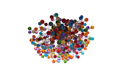 Large Flush mount Ceiling light with multicolored bubbles