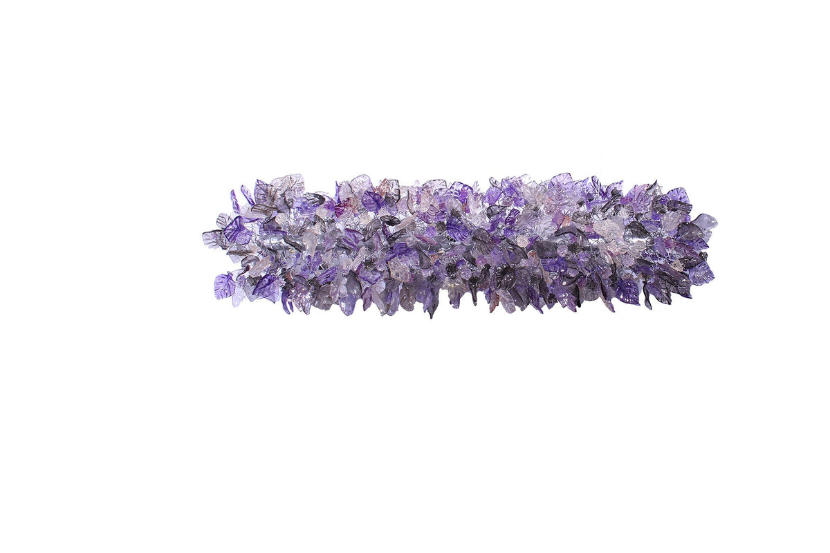 Purple Flower Ceiling Light Fixture: Resin Floral Dining Room Lighting