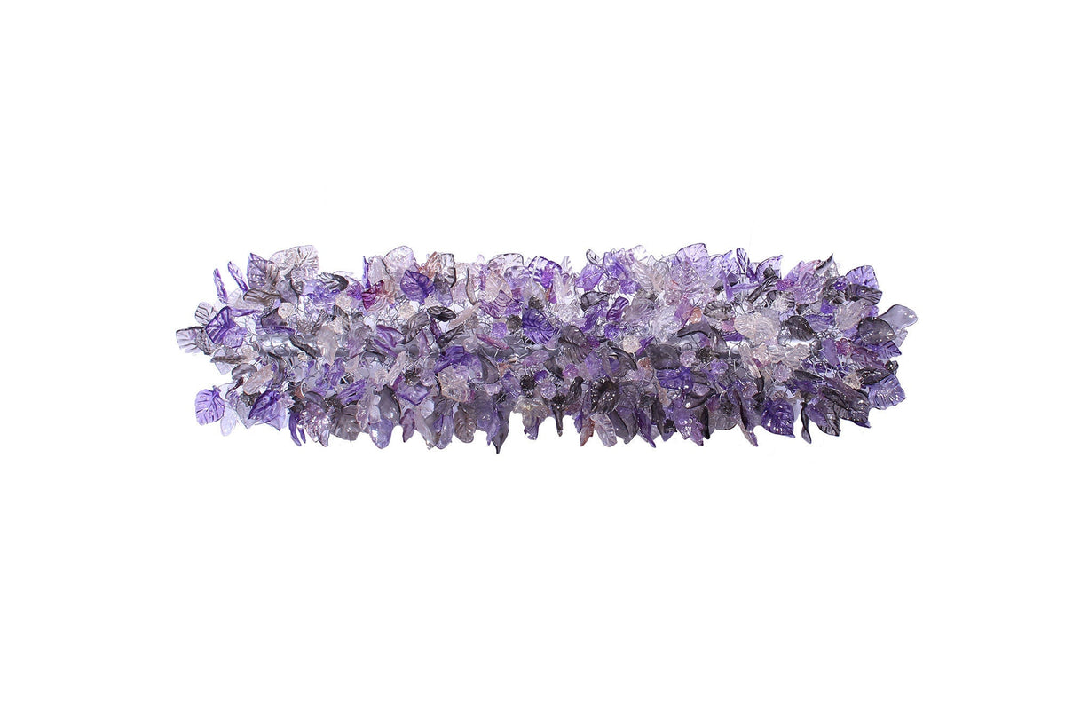 Purple Flower Ceiling Light Fixture: Resin Floral Dining Room Lighting