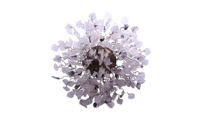 30 inch Flush Mount Ceiling Light: Resin Flowers Leaves G9 LED Kitchen Living Dining Room Bronze