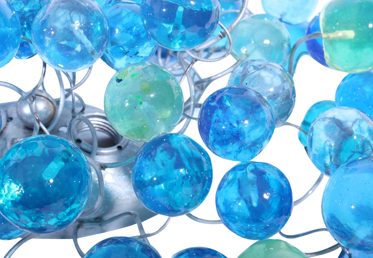 Modern bubbles sconce with sea color bubbles for bathroom, hall entrance or room.