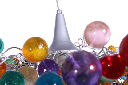 Chandelier with Colorful bubble, modern ceiling light fixture with bubbles for children room or dining room.