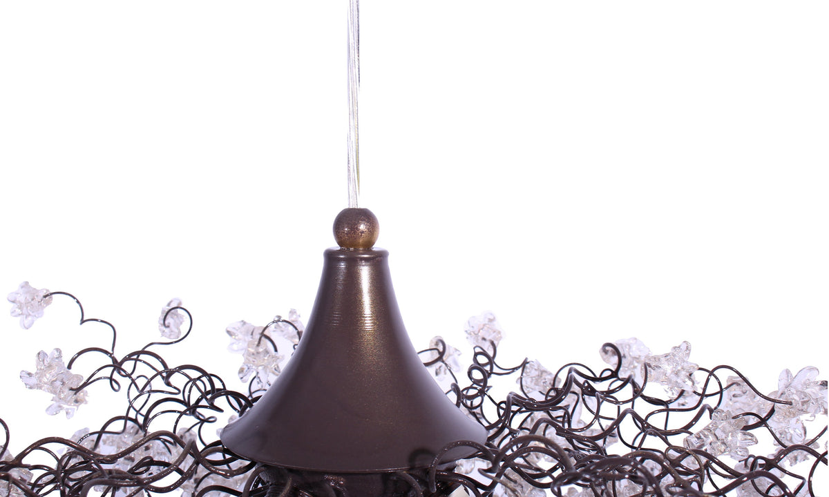 Modern Flower Chandelier: Transparent Resin Floral Light Fixture