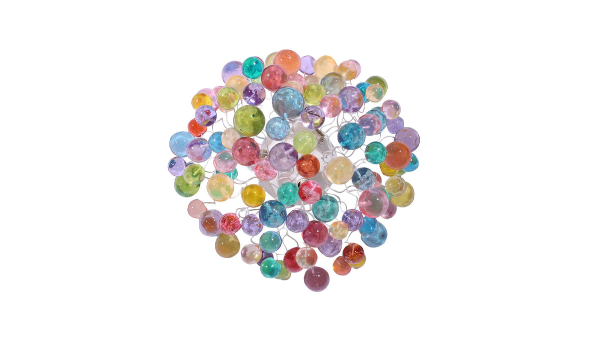 Flush mount Ceiling light with pastel bubbles for bathroom, hall entrance or room.