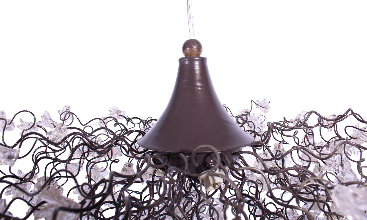 Modern Flower Chandelier: Transparent Resin Floral Light Fixture