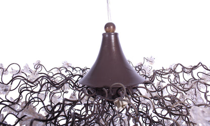 Modern Flower Chandelier: Transparent Resin Floral Light Fixture